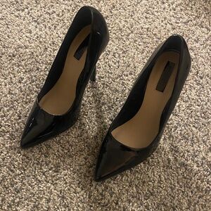 Elegant Black Patent Leather Heels